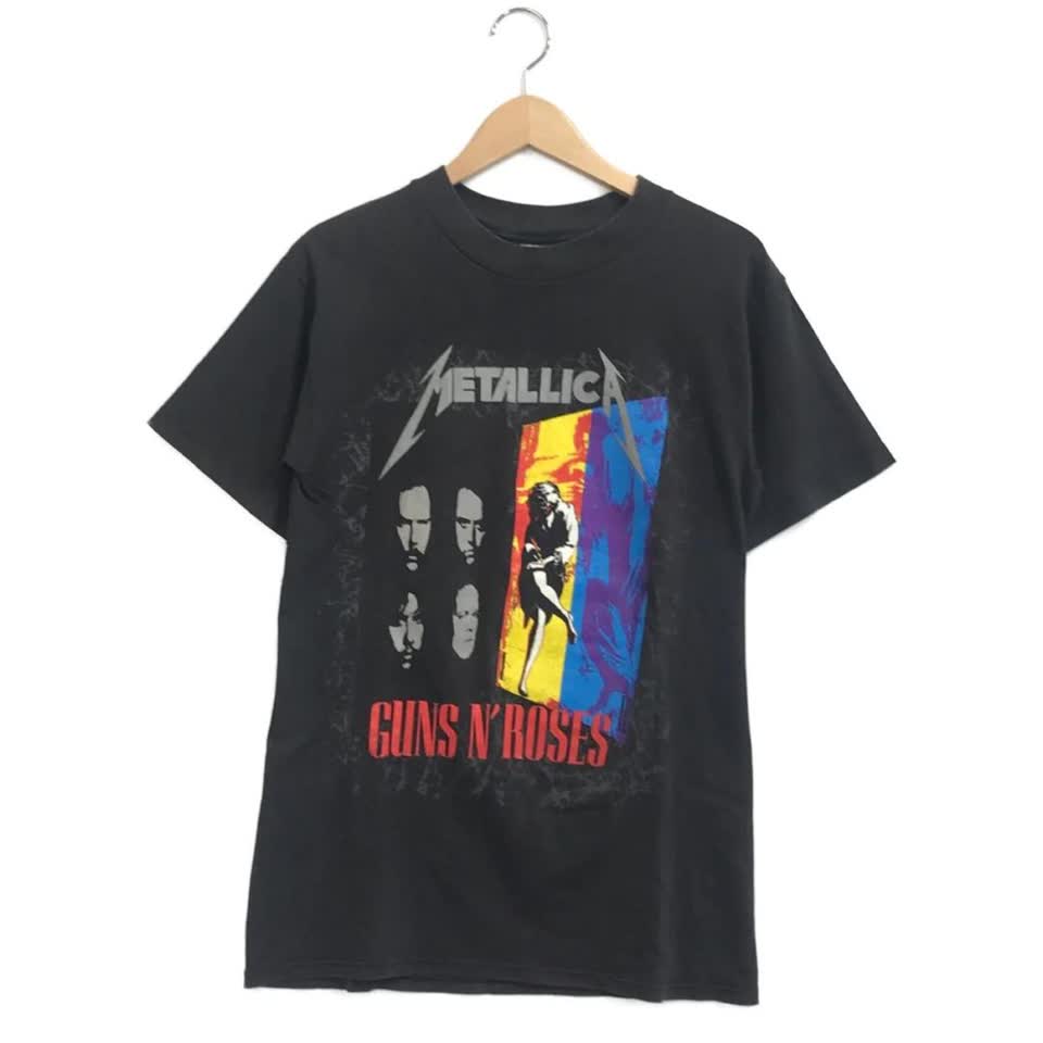 LLICA x GUNS N ROSES Tシャツ ツアー 92 Guns N' Roses X Metallica Tour 1992's Original Vintage Official T