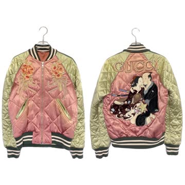 Pre-owned] GUCCI Shunga Embroidery Souvenir Jacket 502739 XR938