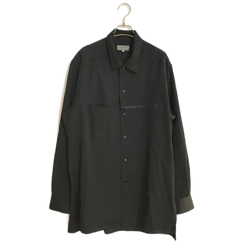 【日本製】90s 牛革 レザーシャツ YOSHIHARU HASEGAWA 黒 VINTAGE - 【日本製】90s 牛革 レザーシャツ YOSHIHARU HASEGAWA 黒の