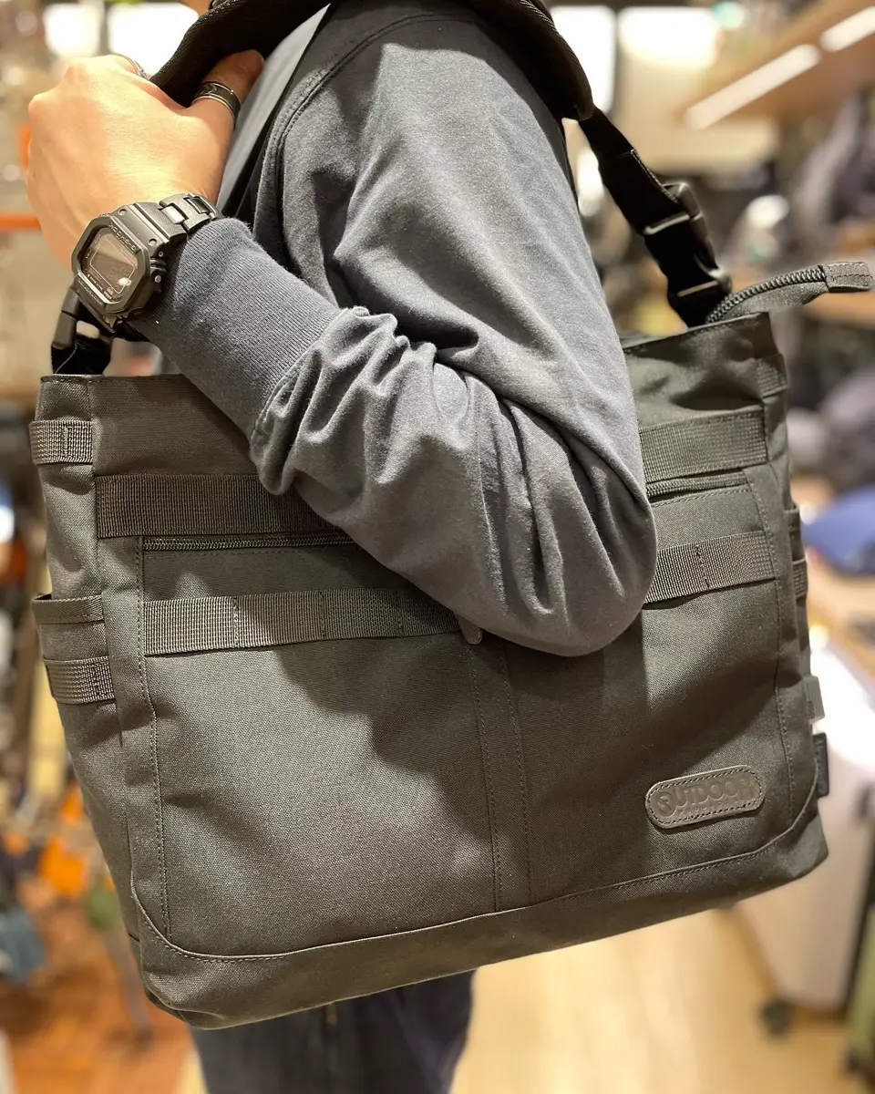 BRIEFING◇Flight Light Bucket/トートバッグ/ナイロン/BLK/無地 