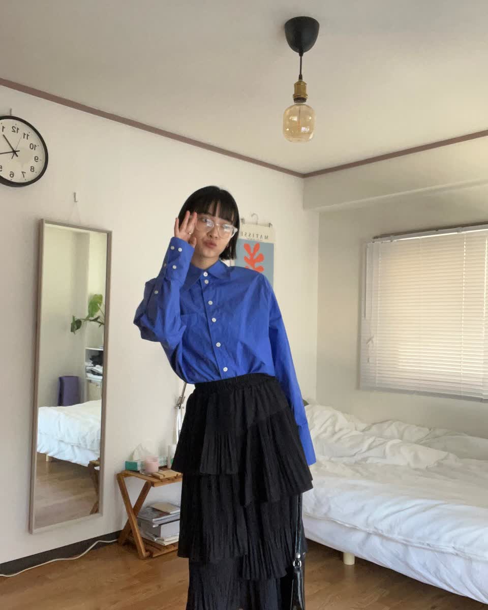 JUPE CORR IDA フランス製 ロングスカート- 