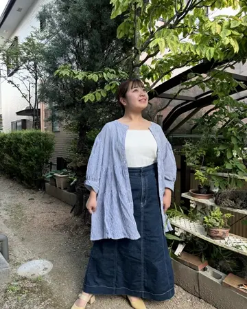 美品マリナリナルディ 1枚仕立て ヘリンボーンコート軽やか 大きめサイズ 大きいサイズ 新色追加!! 【風通るプレミアム】 綿 楊柳 七分袖