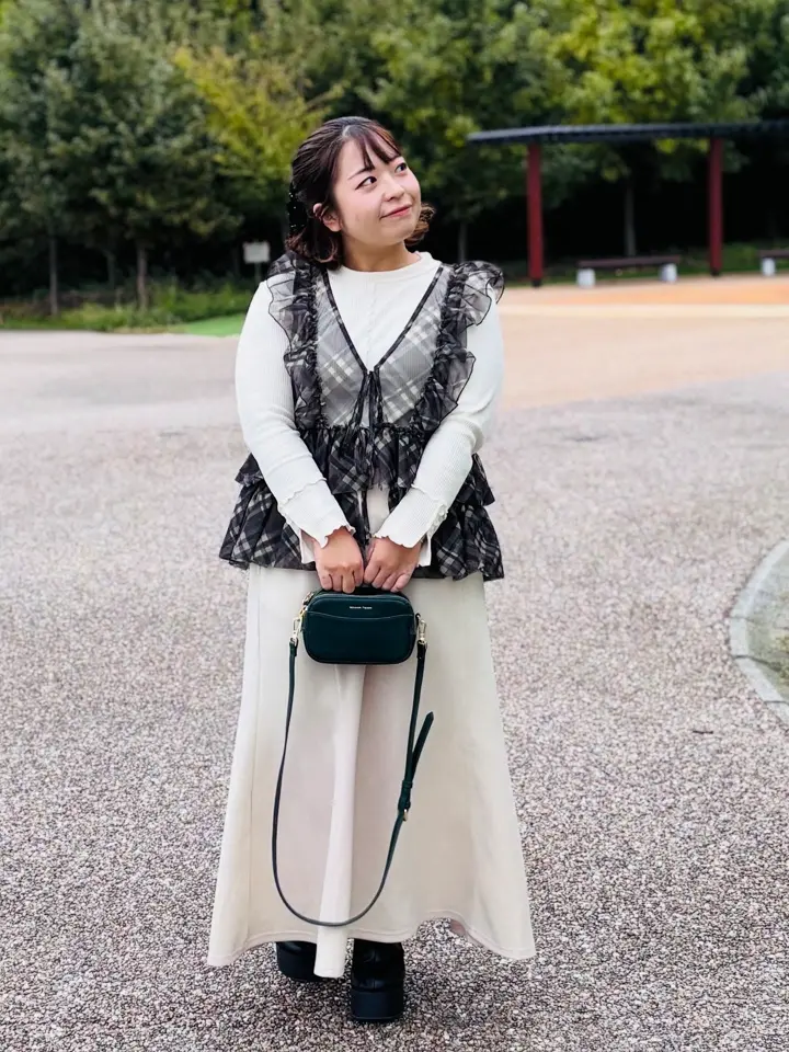 大きいサイズ 下半身痩せ ポンチ セミフレア マーメイドスカート