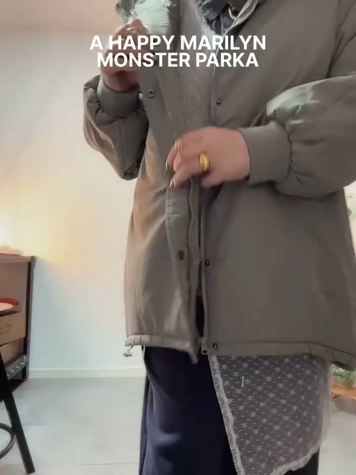 大きいサイズ 新色追加!! フード付き 中綿 モンスターパーカー