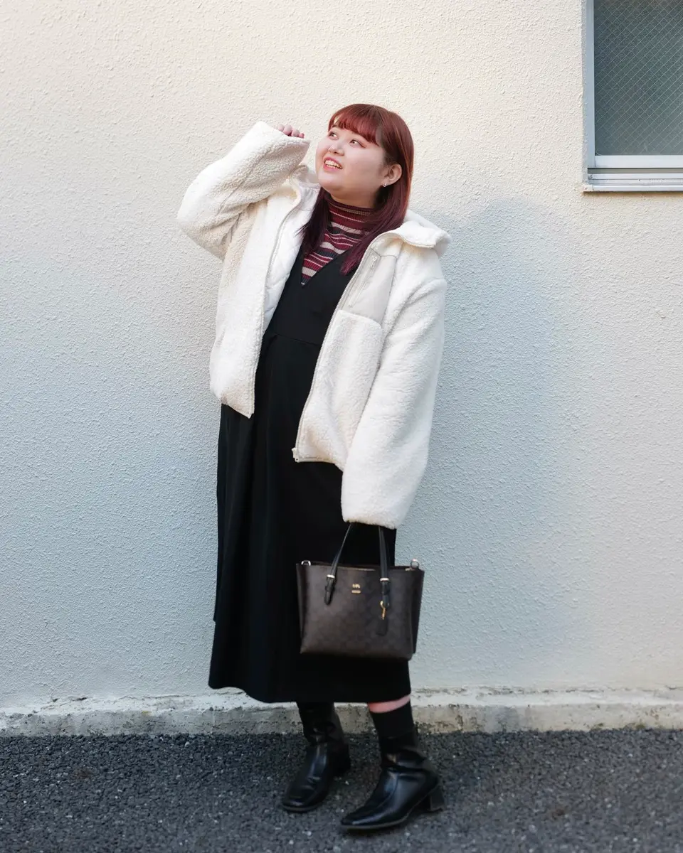 大きいサイズ サイズ追加!! 中綿入り ボア フード ブルゾン | 大きい