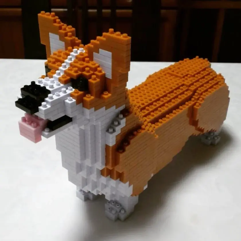 Welsh Corgi 05-M02 JEKCA Plastic Building Blocks for Kidults