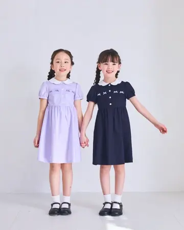 【送料無料/新品】 SUMMERセール20％OFF】スカラップミニリボンワンピース 90 80 ワンピース