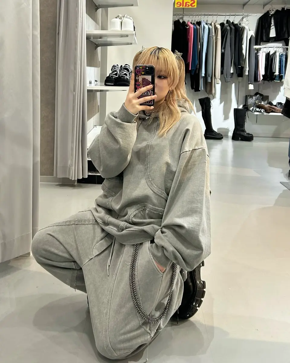 絵画調 セットアップ XU DOG】set up design pigment pants (2color) | OUR BRAND,XU