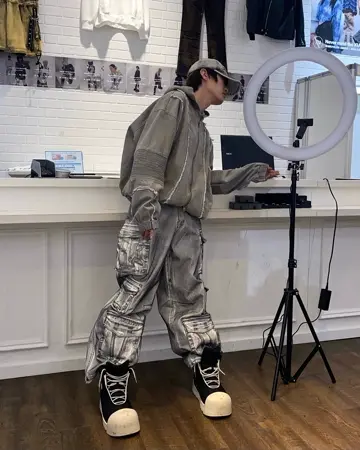 受注制【Never mind the XU】set up grunge denim jacket | OUR