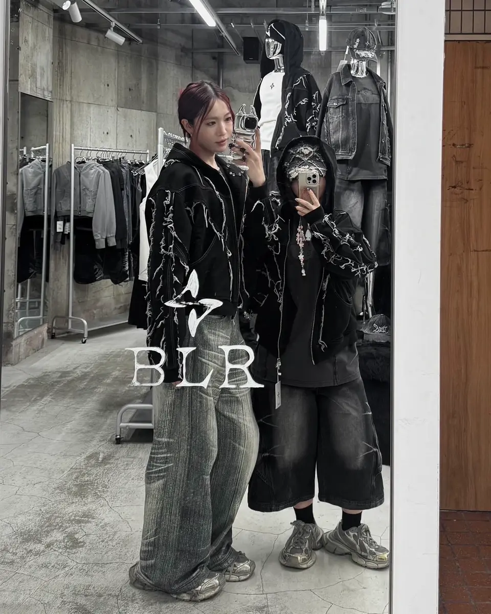 【BLR】RAW EDGED HOODIE ZIP-UP / 追跡付 2/16再入荷【BLR BLUER】Raw-Edged Hoodie zip-up | OUR BRAND