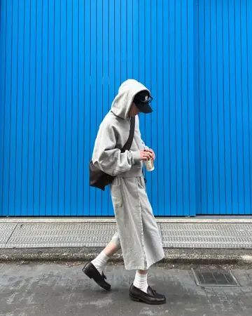 CS】cropped double zip hoodie (gray) | OUR BRAND,Chikashitsu +,CS