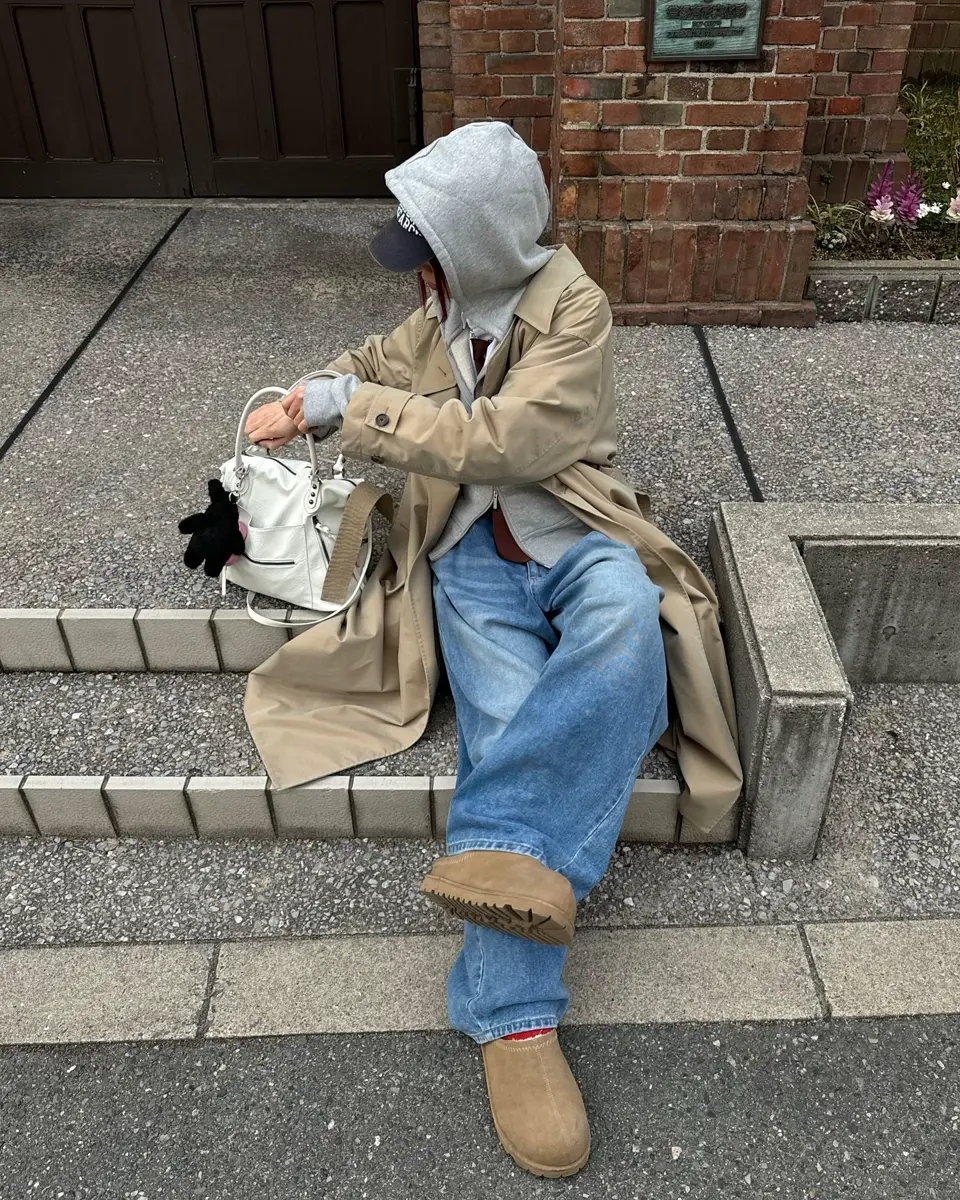 受注制【Chikashitsu +】oversized denim pants (2color) | OUR