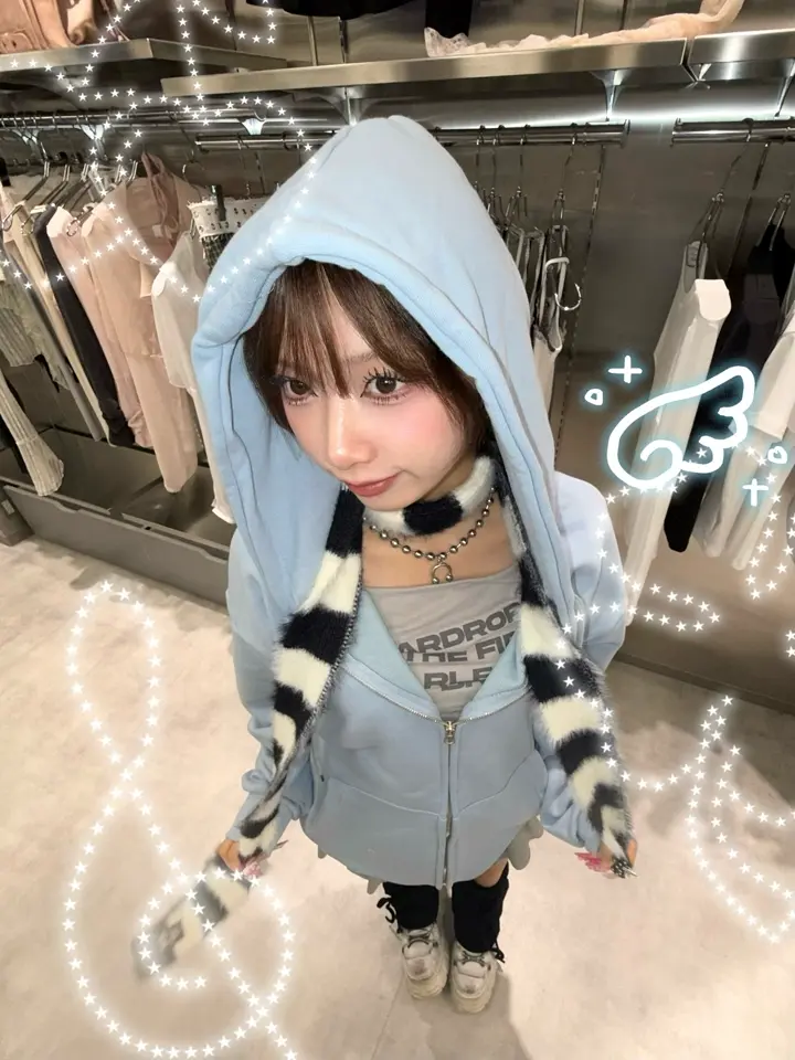 FANCY X DUSTY】HUG STRIPE FUR MUFFLER / 【ファンシー X