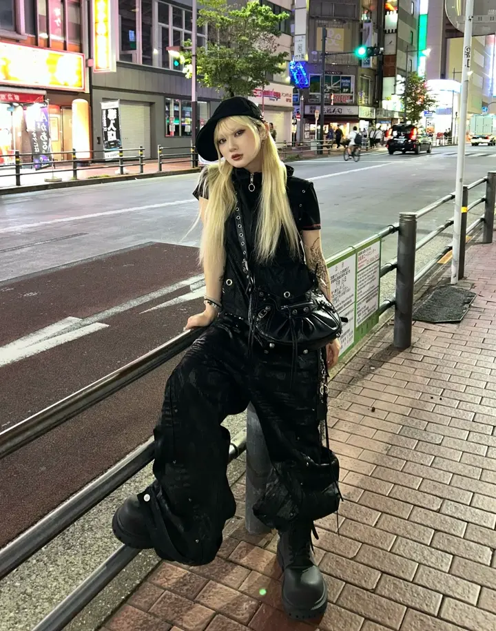 RICH】Black Waxed S-Wide Pants | OUR BRAND,RICH | PRESSING WEB SHOP