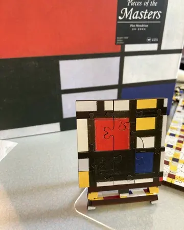 巨匠の破片 モンドリアン パズルとフレームのセット – ご褒美パズル