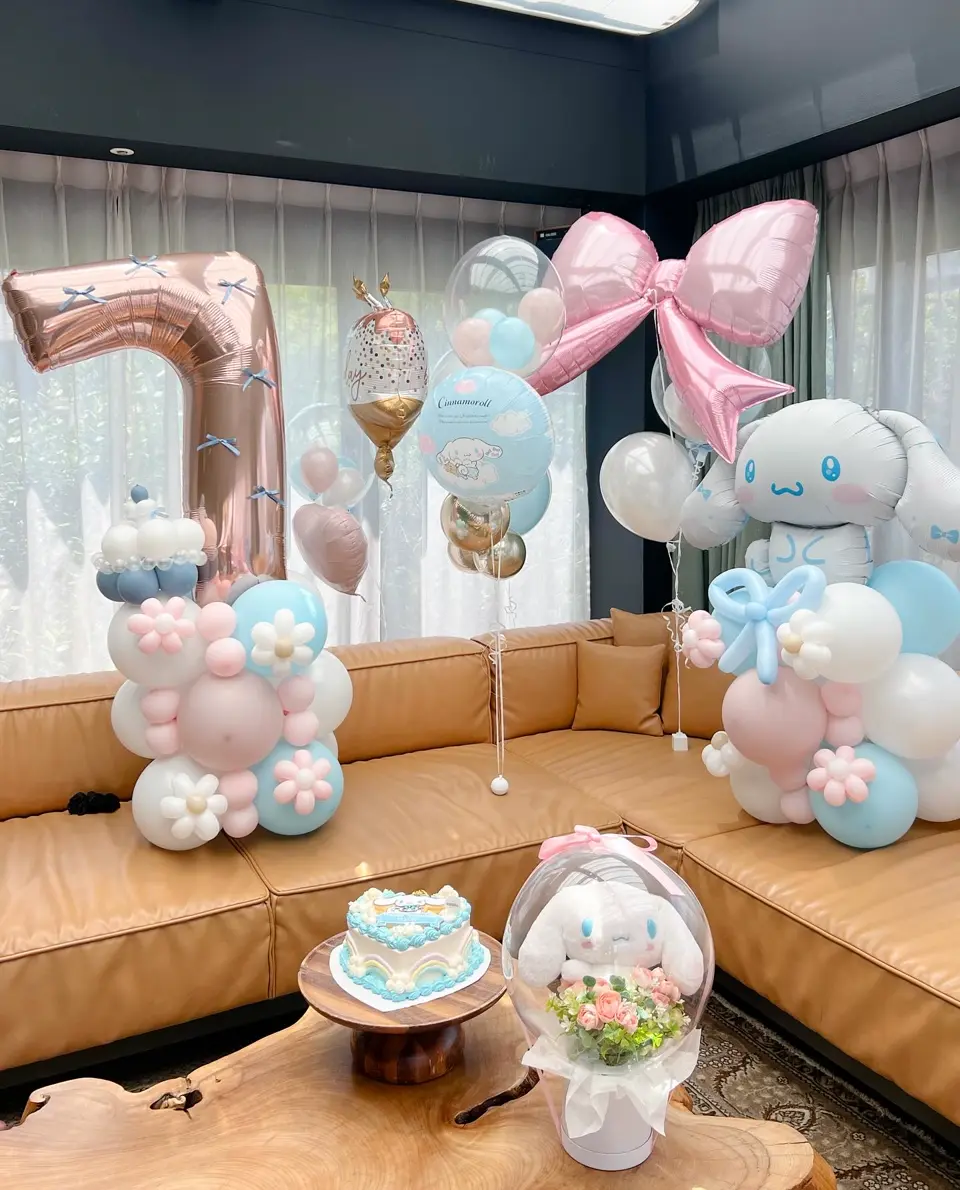 大きいピンクリボンバルーンブーケ | お祝い・名入れ対応 - リトル