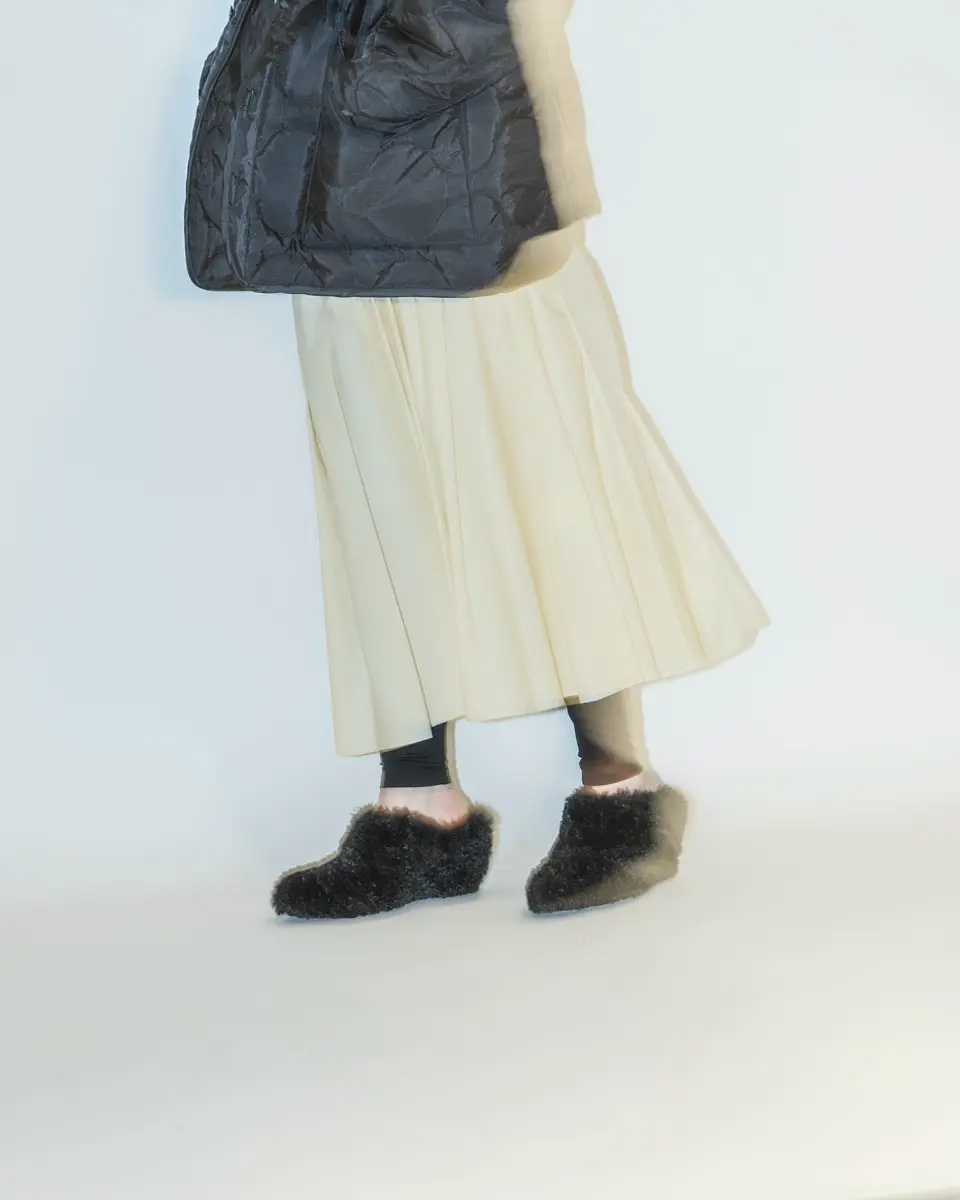 靴 HYKE FAUX SHEARING PUMPS 靴 HYKE FAUX SHEARING PUMPS HYKE＞FAUX SHEARLING WEDGE PUMPS