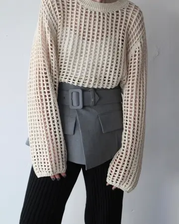 HYKEハイク ROPE NET CROPPED TOP ロープネットトップ - メルカリ