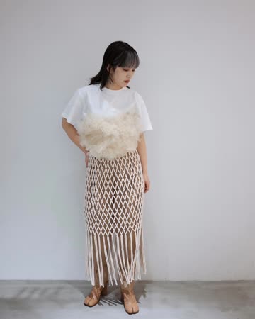ROPE NET SKIRT-ロープネットスカート-HYKE（ハイク）通販| st company 