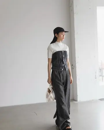 DENIM STRAPLESS TOP-デニムストラップレストップ-HYKE（ハイク）通販