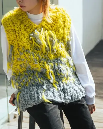 Massive gradation school vest-マッシブグラデーションスクールベスト