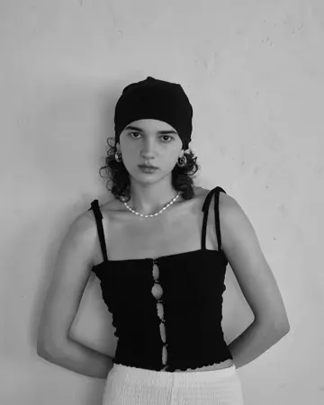 Cotton shirring camisole -コットンシャーリングキャミソール