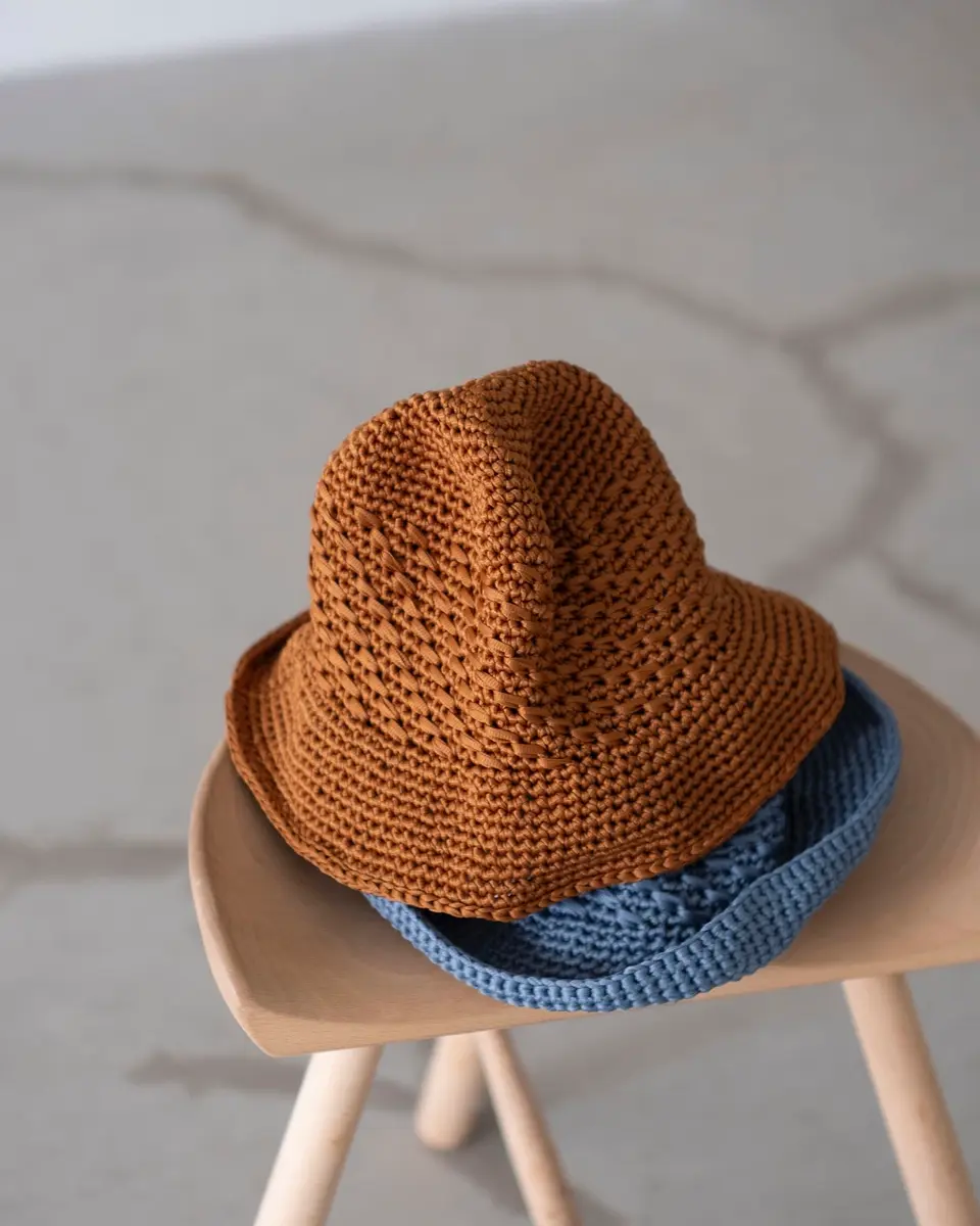 帽子 KIJIMA TAKAYUKI KNIT BUCKET HAT Poly hand knit bucket hat-ポリハンドニットバケットハット