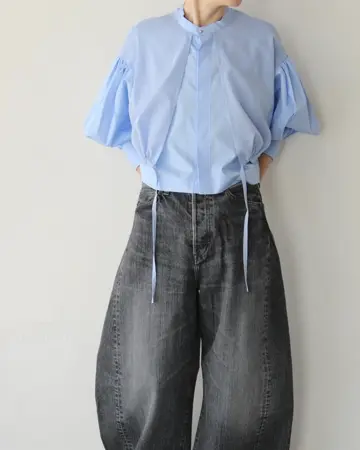 COTTON BALLOON SLEEVE BLOUSE-コットンバルーンスリーブ
