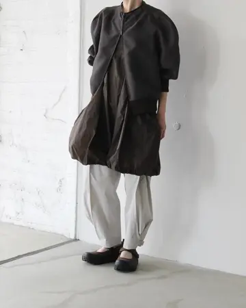 AMOMENTO(アモーメント) ナイロン ボリューム ミニ ドレス AMOMENTO / アモーメント】Nylon Volume Mini Dress ワンピース