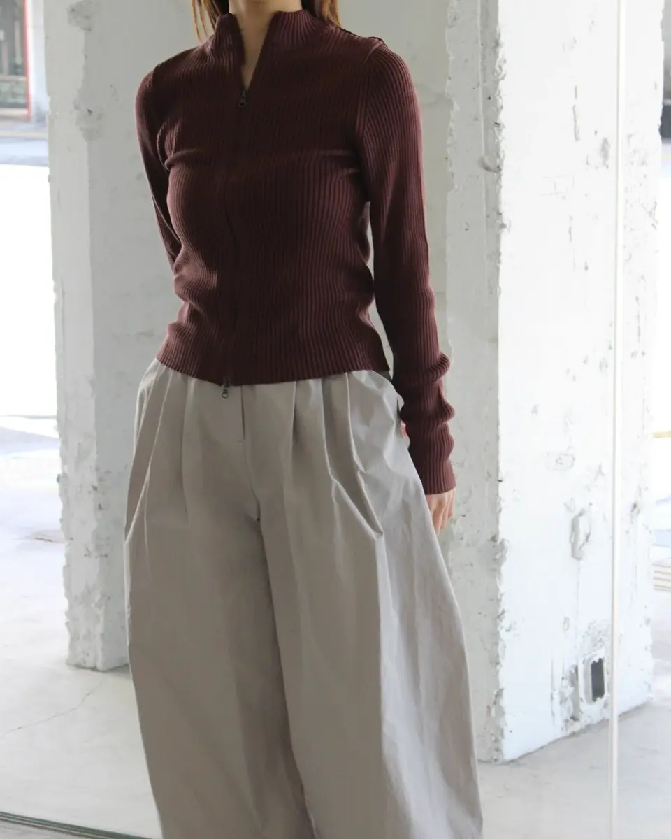 [AMOMENTO] THREE TUCK BANDING パンツ★新作・25SS★関税込み★ THREE TUCK BANDING PANTS-スリータックバンディングパンツ
