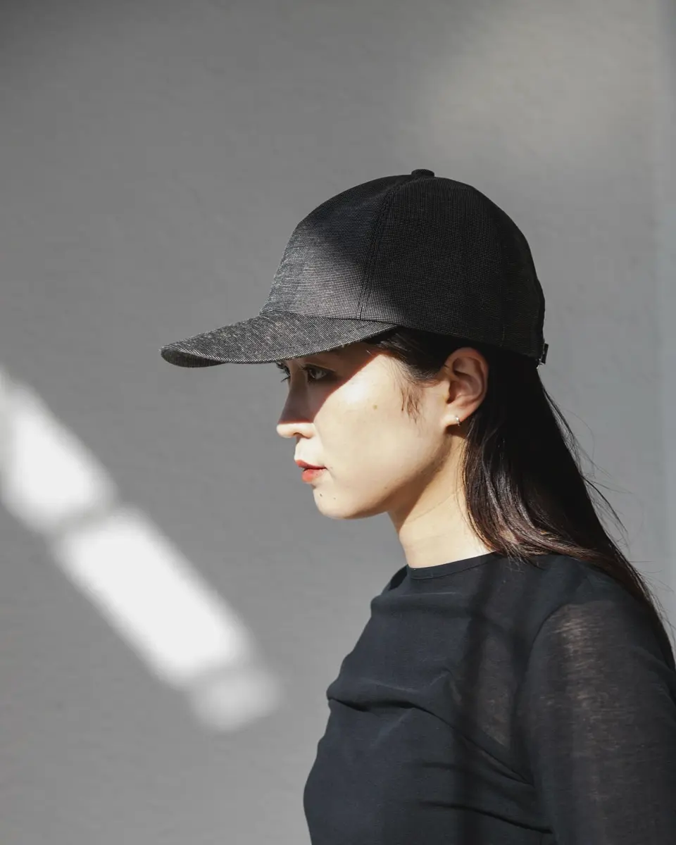 Poly linen chambray 6panel cap-ポリリネンシャンブレー