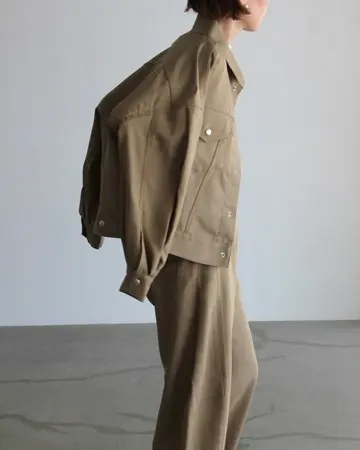 ジャケット・アウター HYKE 25SS OXFORD BALLOON SLEEVE JACKET OXFORD BALLOON SLEEVE JACKET TYPE3-オックスフォードバルーン