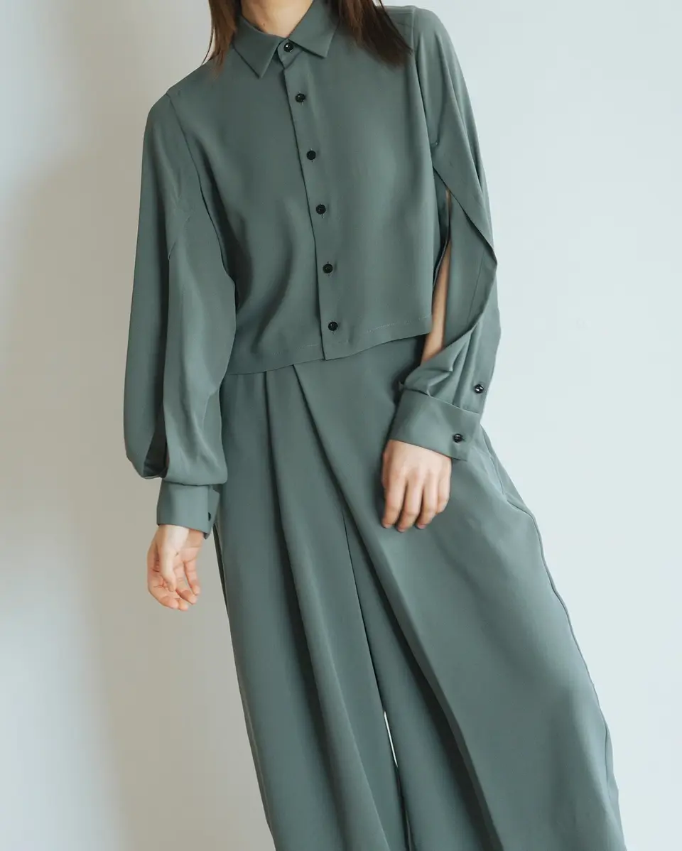 TA/P WIDE LEG PANTS-TA/Pワイドレッグパンツ-HYKE（ハイク