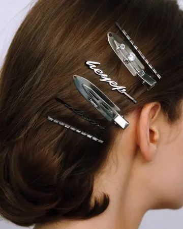 ヘアアクセサリー Rhinestone Flat Hair Clips heyep heyep/RHINESTONE FLAT HAIR CLIPS 2PIECE SET – calif（カリフ