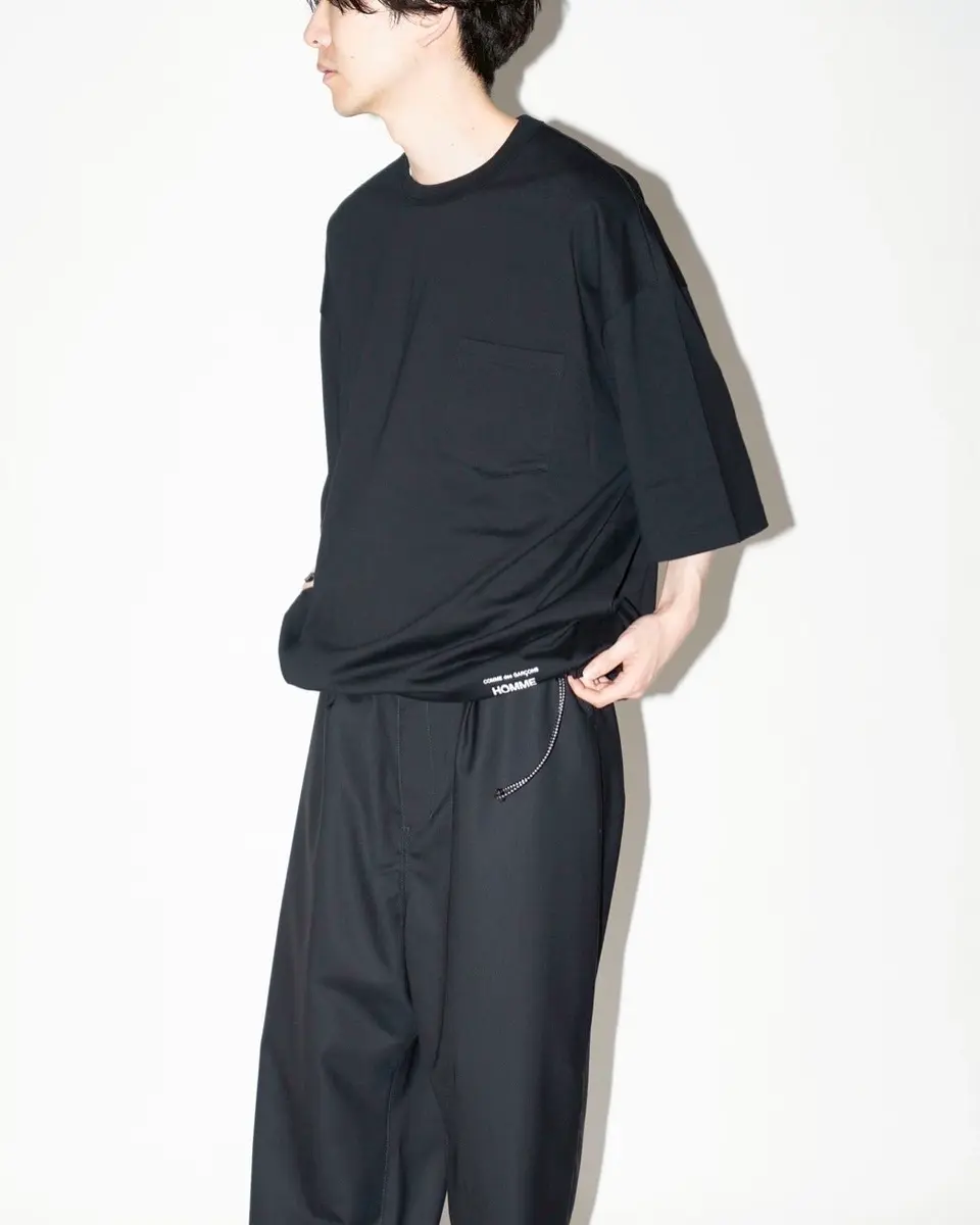 ◆COMME des GARSONS HOMME◆ドローコード 半袖Tシャツ COMME des GARCONS HOMME DRAWCORD T-SHIRT – NCNR WEB STORE