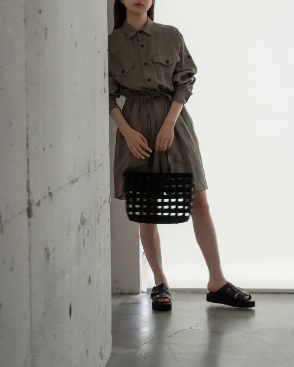 LINEN JUMPSUIT (LONG SLEEVE)-リネンジャンプスーツ（ロング