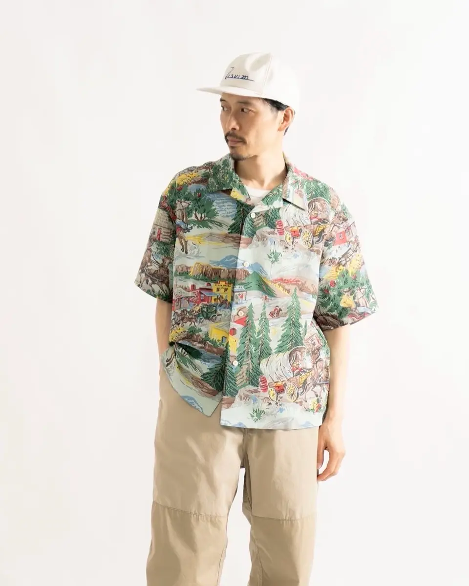 CROSBY SHIRT S/S(WASHI CHIRIMEN)-クロスビーシャツS/S-visvim