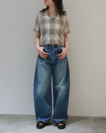 T/W OMBRE CHECK SHIRT-オンブレチェックシャツ-HYKE（ハイク）通販