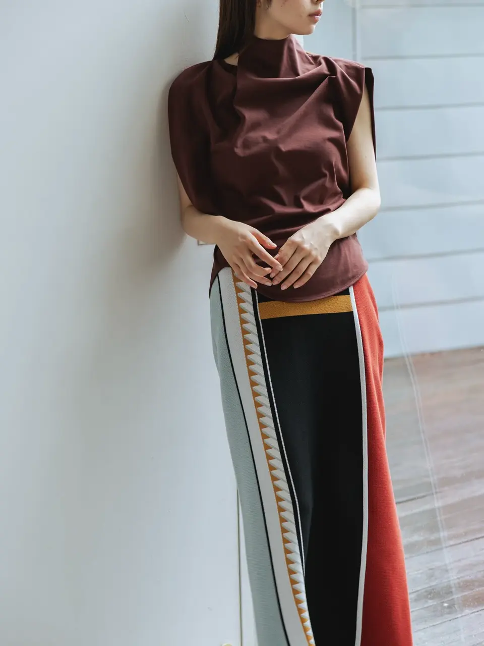 【Mame Kurogouchi】ジオメトリック メッシュ ジャガード ドレス org.jpg