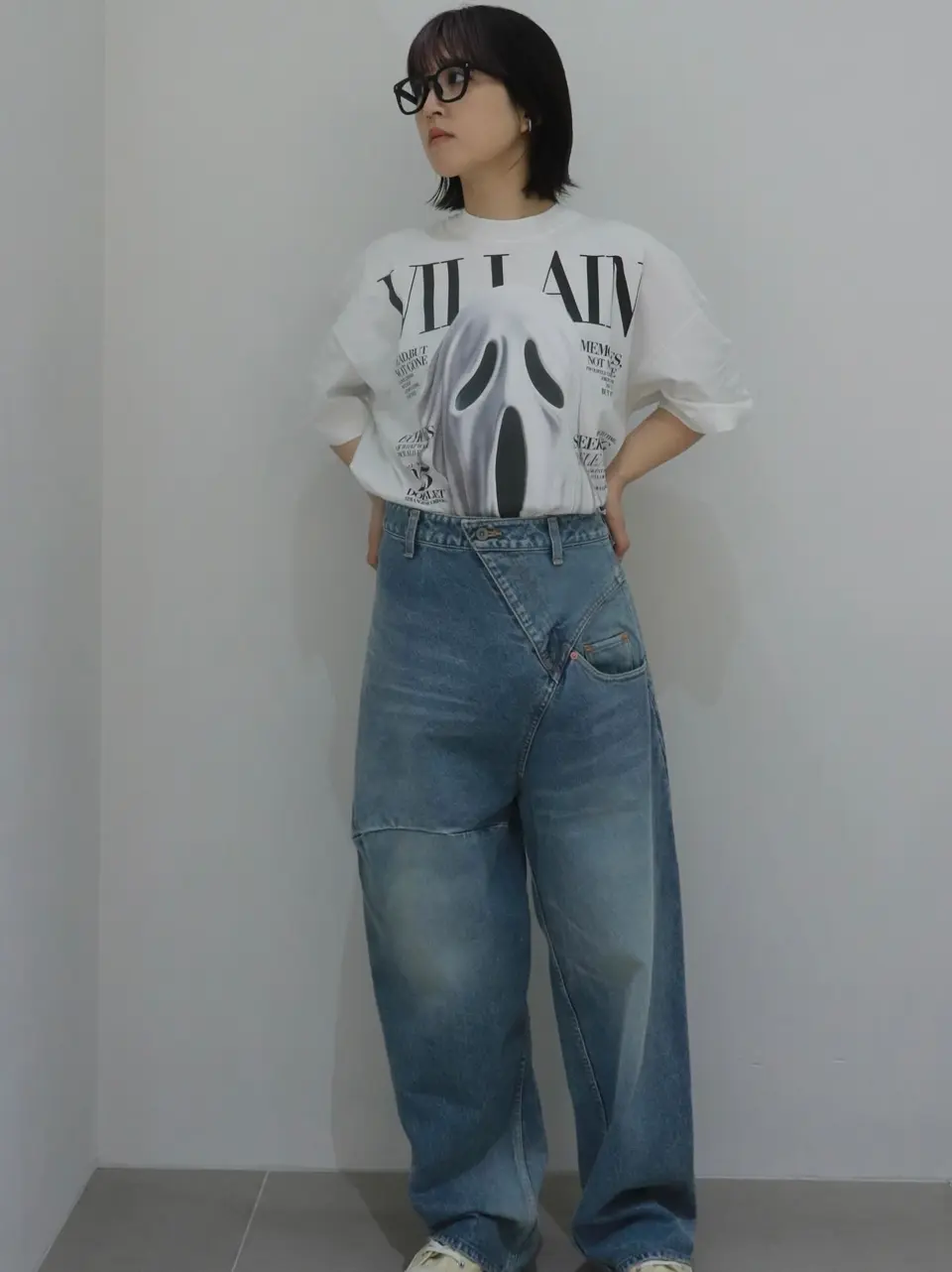 DISTORTED CUTTING DENIM PANTS-ディストーティドカッティング