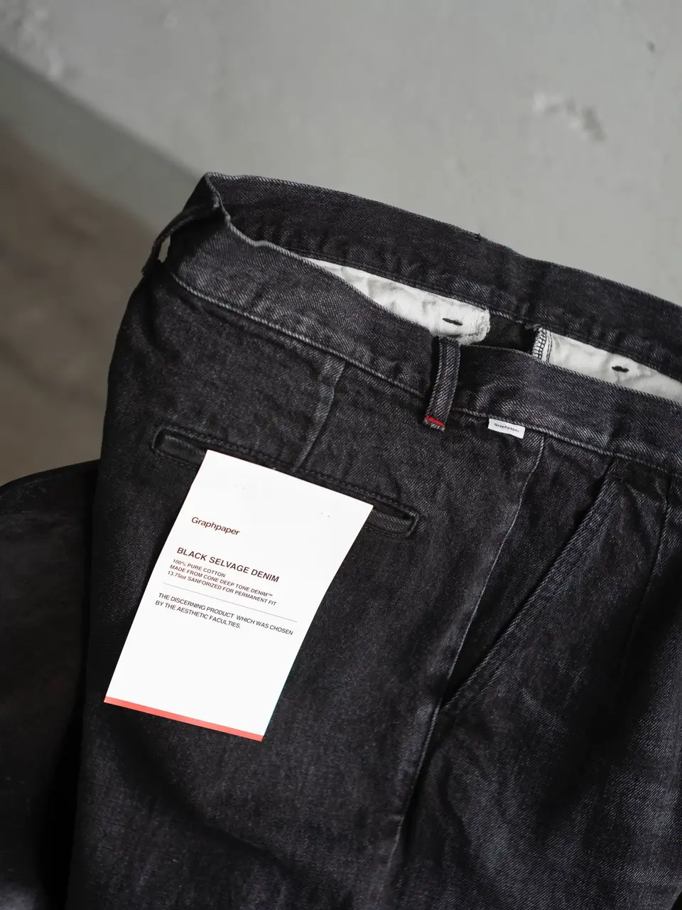 Selvage Denim Two Tuck Tapered Pants-セルビッジデニムツータック