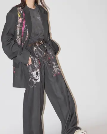 SKELTON SCRATCH KNIT PULLOVER-スケルトンスクラッチニットプル