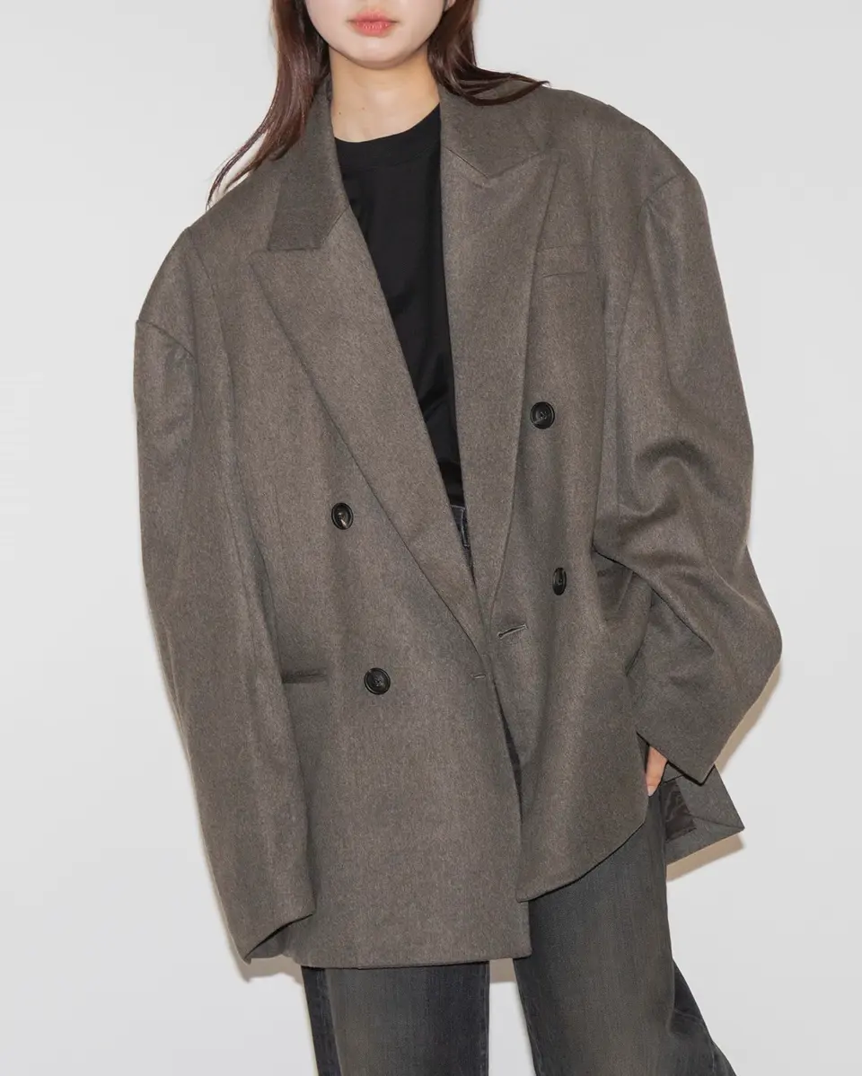 極美品　24SS　プルミエアロンディスモン　ウールドスキンダブルジャケット ポリエステルウールドスキンダブルジャケット】｜1er