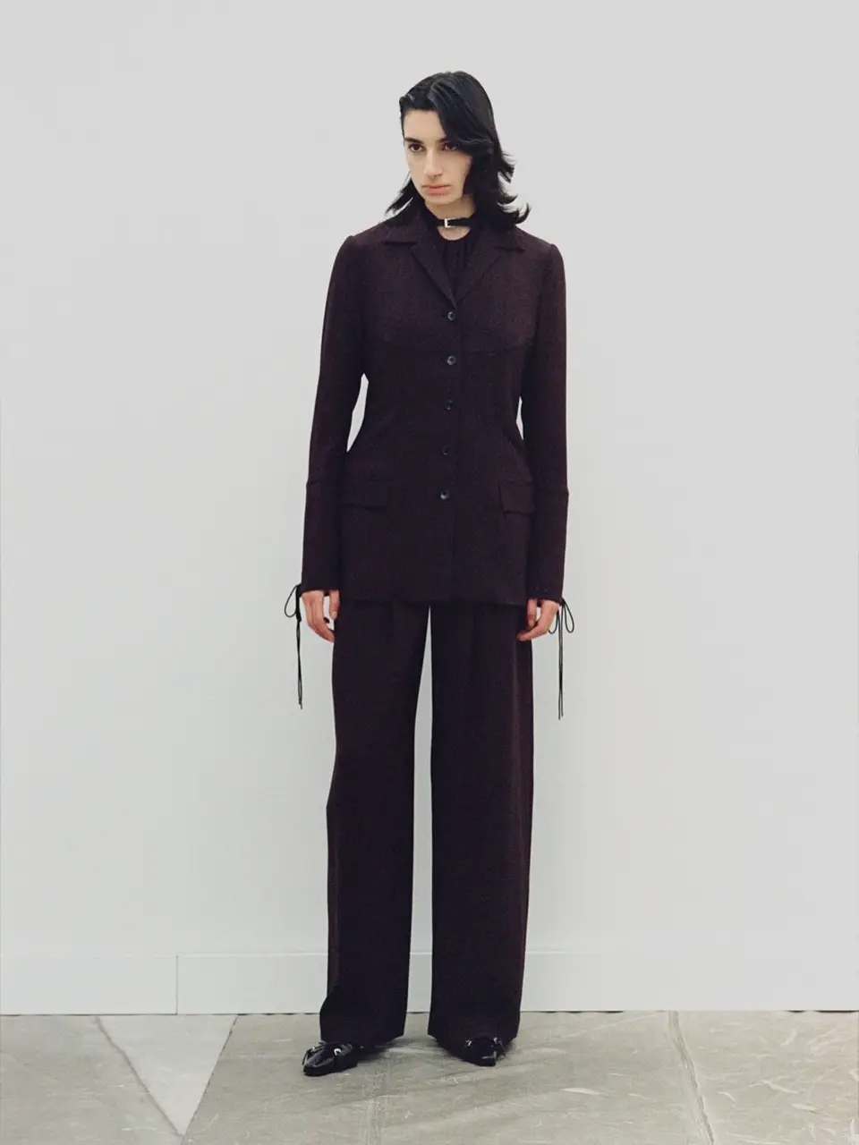 PRINTED VELVET TULLE TURTLENECK BODYSUIT-プリンテッド