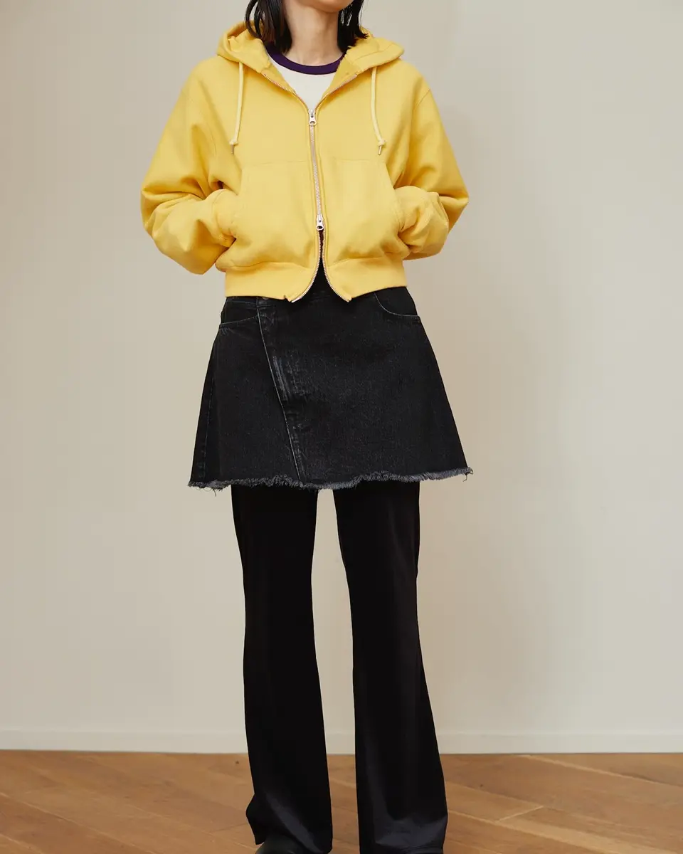 24AW pheeny ベロアパンツ　サイズ1 PHEENY＞ベロアボーダー ワイドパンツ