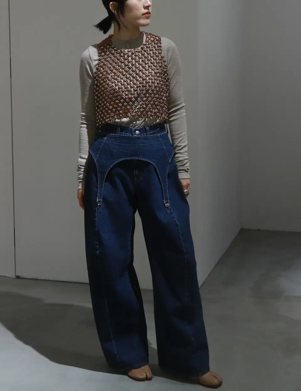 チカキサダ　デニムフリンジTOPS チカキサダ デニムフリンジTOPS CHIKA KISADA(チカ キサダ)の