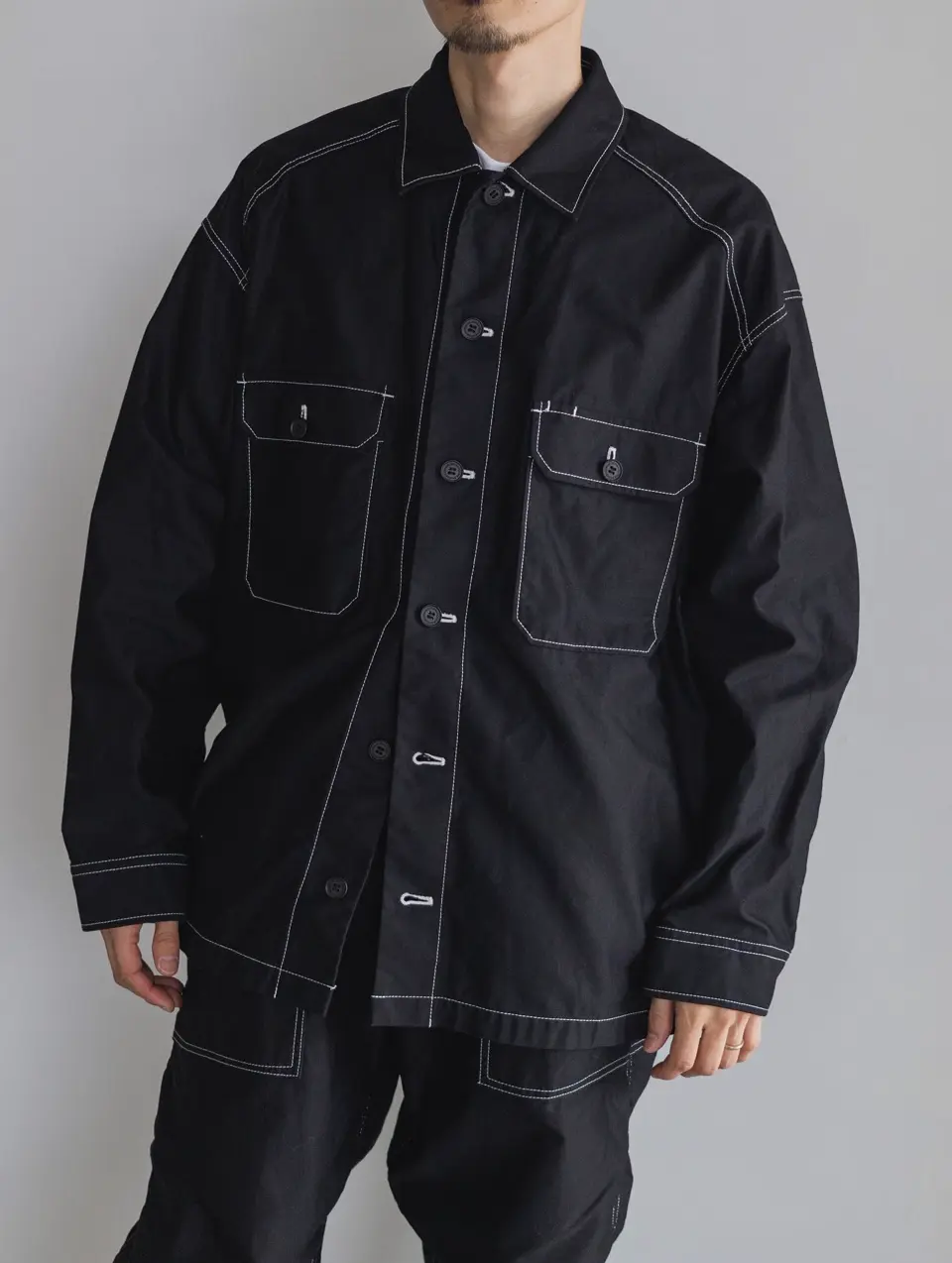 Cotton back satin product dyed easy pants-コットンバックサテン
