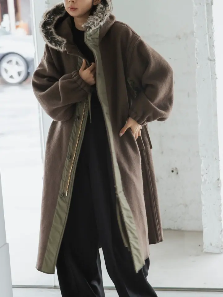 FAUX SHEARLING COAT-フェイクシアリングコート-HYKE（ハイク）通販