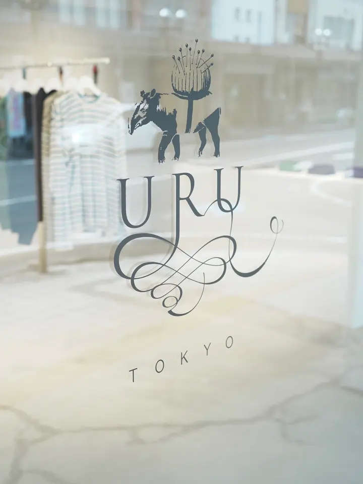 CREW NECK L/S KNIT TEE-クルーネックロングスリーブニットTシャツ-URU