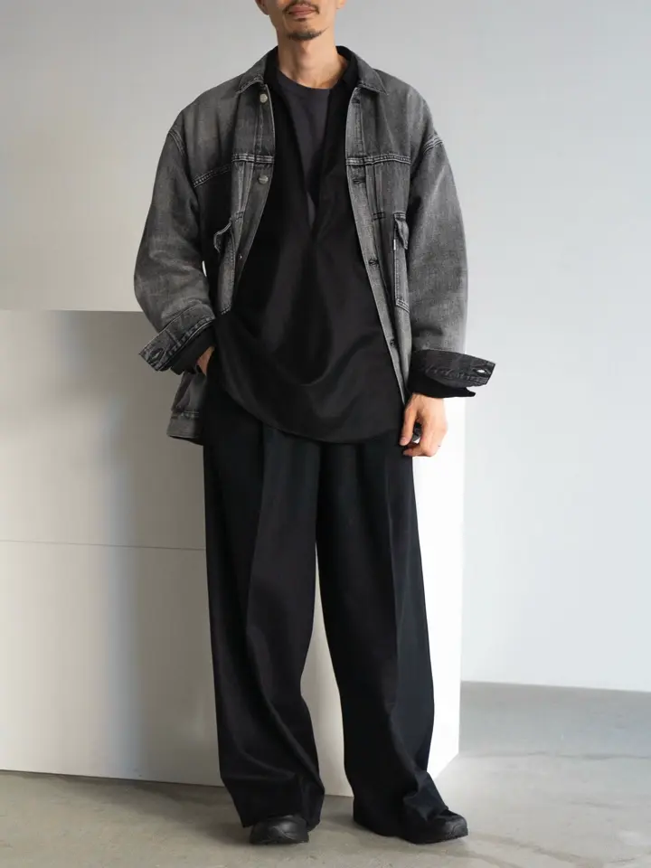 W/CA BEAVER EXTRA WIDE TROUSERS-ビーバーエクストラワイドトラウザー